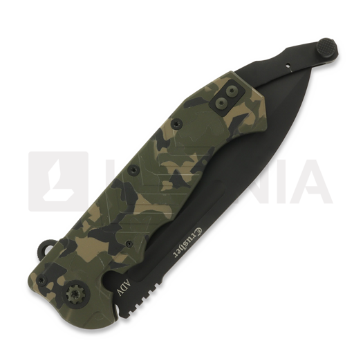 Andre de Villiers Crusher sulankstomas peilis, Kalguard Camo