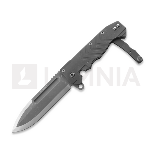 Andre de Villiers Crusher סכין מתקפלת, Stonewashed/Milled