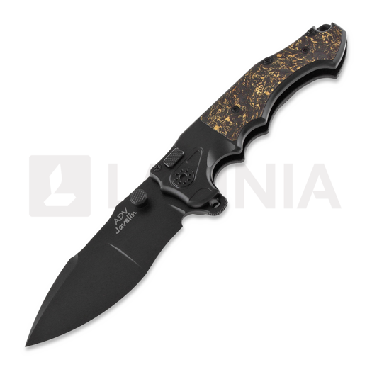 Coltello pieghevole Andre de Villiers Javelin, all black/copper shred