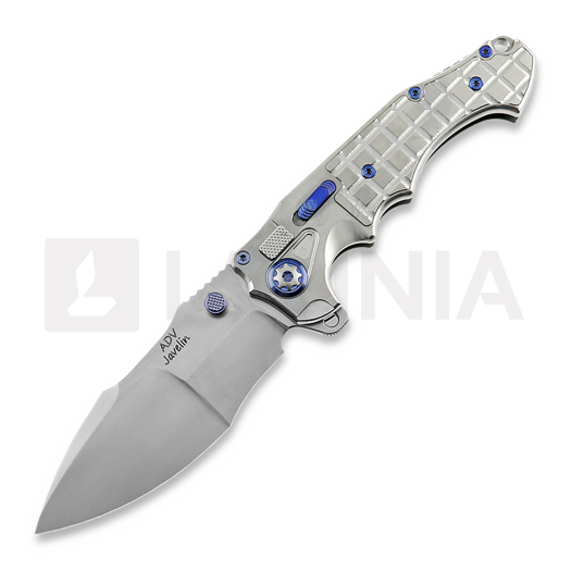 Briceag Andre de Villiers Javelin, Bead Blasted/Ti-Frag/Blue Anno