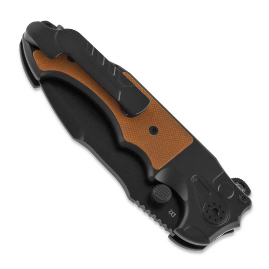 Coltello pieghevole Andre de Villiers Javelin G10, black/brown