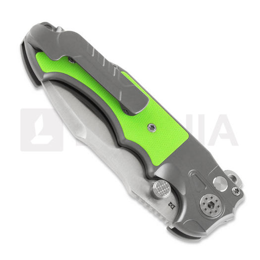 Andre de Villiers Javelin G10 sulankstomas peilis, satin/zombie green