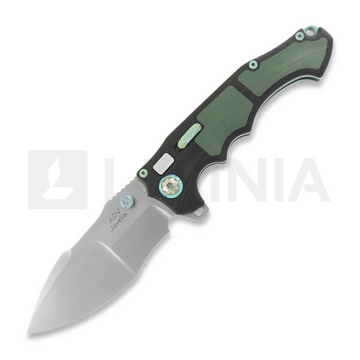 Andre de Villiers Javelin 折り畳みナイフ, Green G-10/Titanium