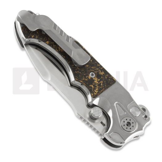 Andre de Villiers Javelin foldekniv, satin/copper shred