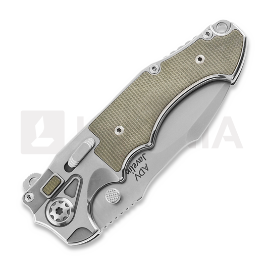 Andre de Villiers Javelin sulankstomas peilis, Ti/Micarta