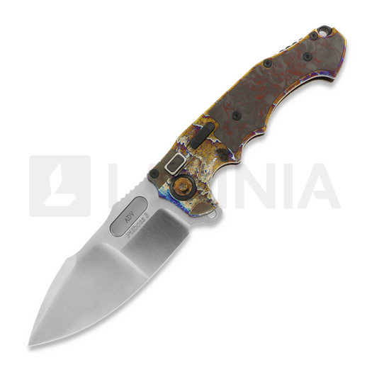 Andre de Villiers Large Pitboss 3 접이식 나이프, Acid Rain/Red Carbon Fibre