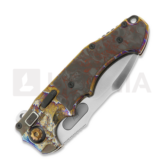 Zavírací nůž Andre de Villiers Large Pitboss 3, Acid Rain/Red Carbon Fibre