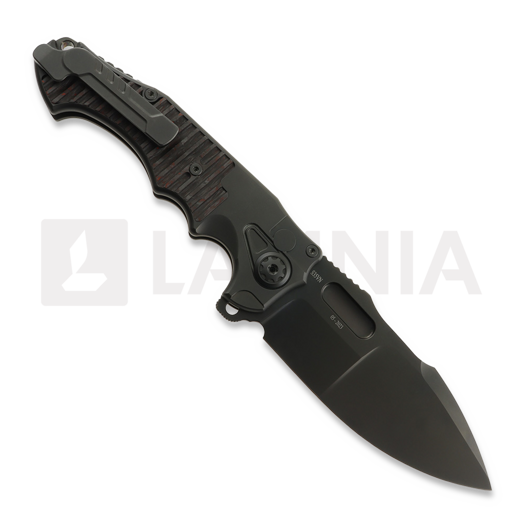 Zavírací nůž Andre de Villiers Large Pitboss 3, Black/Red Carbon Fibre