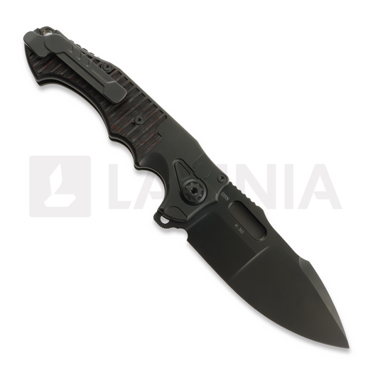 Zavírací nůž Andre de Villiers Large Pitboss 3, Black/Red Carbon Fibre