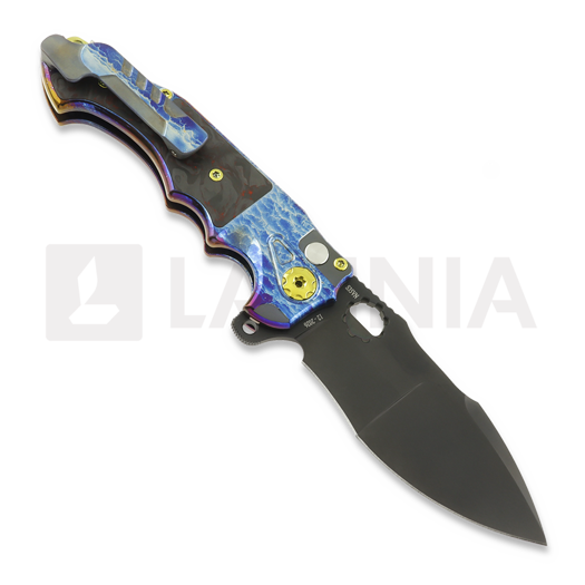 N&oacute;ż składany Andre de Villiers Mini Alpha, Acid Rain & Black/Red Carbon Fiber