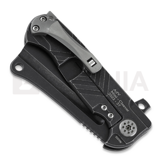 Couteau pliant Andre de Villiers Mini Cleaver Blackwash V-mill