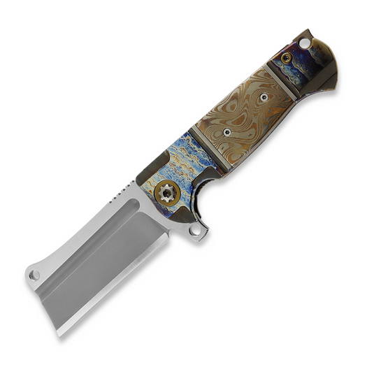 Couteau pliant Andre de Villiers Mini Cleaver, Gold, Acid Rain