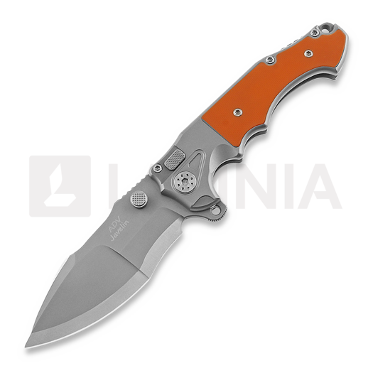 Nóż składany Andre de Villiers Mini Javelin, Orange G10