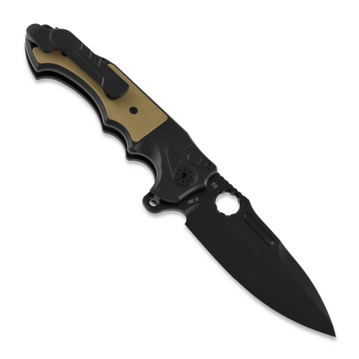 Andre de Villiers Mini Pitbiss Two G10 kääntöveitsi, black/khaki