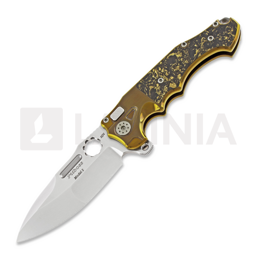 Nóż składany Andre de Villiers Mini Pitboss 2, copper shred/gold