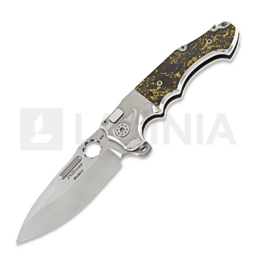 Coltello pieghevole Andre de Villiers Mini Pitboss 2, copper shred/titanium