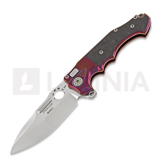 Coltello pieghevole Andre de Villiers Mini Pitboss 2, marble/purple