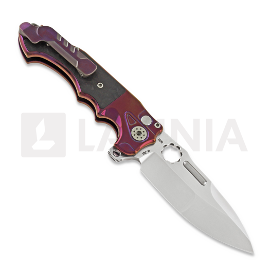 Andre de Villiers Mini Pitboss 2 sulankstomas peilis, marble/purple