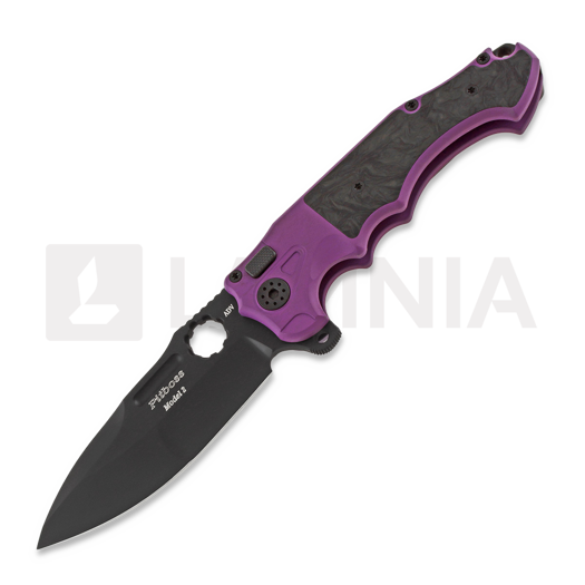 Andre de Villiers Mini Pitboss 2 kääntöveitsi, marble/purple