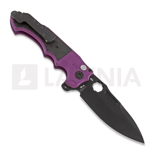 Andre de Villiers Mini Pitboss 2 sulankstomas peilis, marble/purple