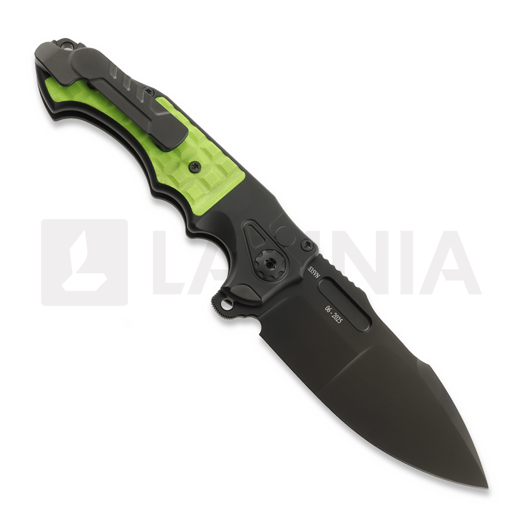Andre de Villiers Mini Pitboss 3 折叠刀, Green G-10 Frag
