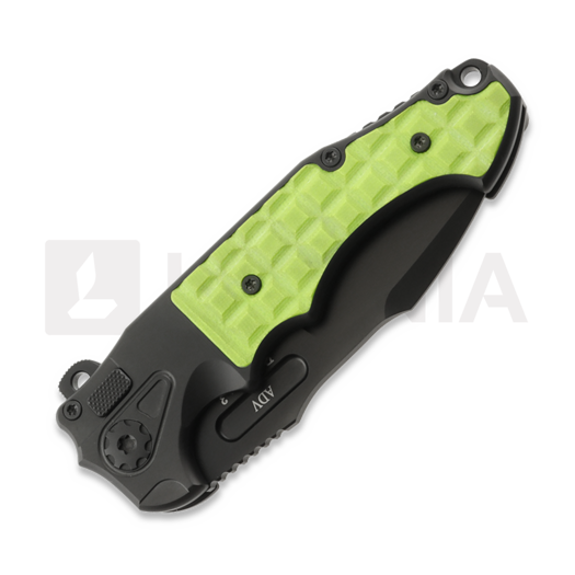 Andre de Villiers Mini Pitboss 3 折叠刀, Green G-10 Frag