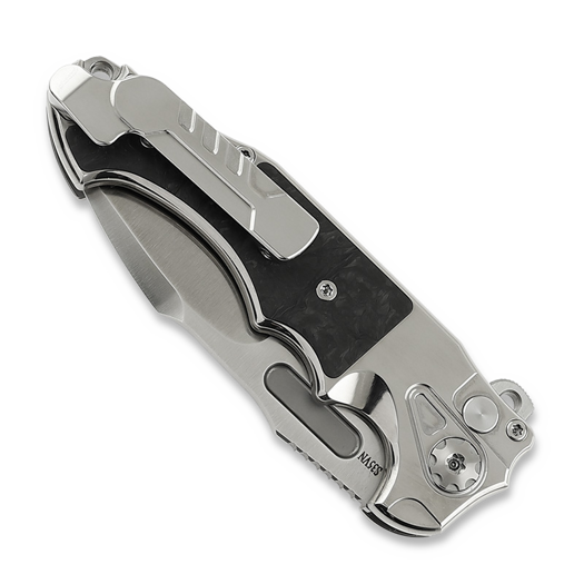 Andre de Villiers Mini Pitboss 3 sulankstomas peilis, Satin MCF