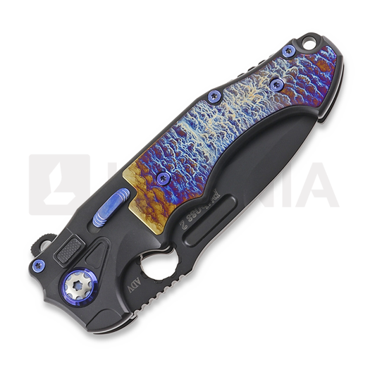 Andre de Villiers Pitboss 2 sulankstomas peilis, Black/Acid Rain
