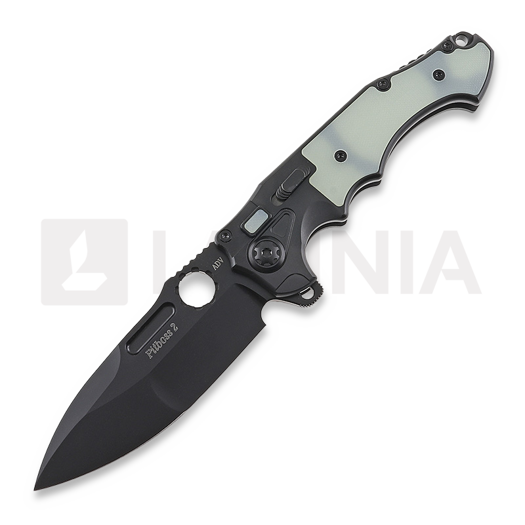 Складной нож Andre de Villiers Pitboss 2, Black Ti/Jade Green