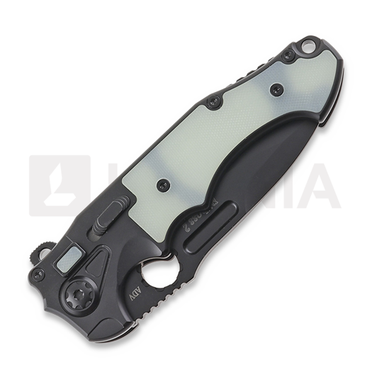 Zavírací nůž Andre de Villiers Pitboss 2, Black Ti/Jade Green