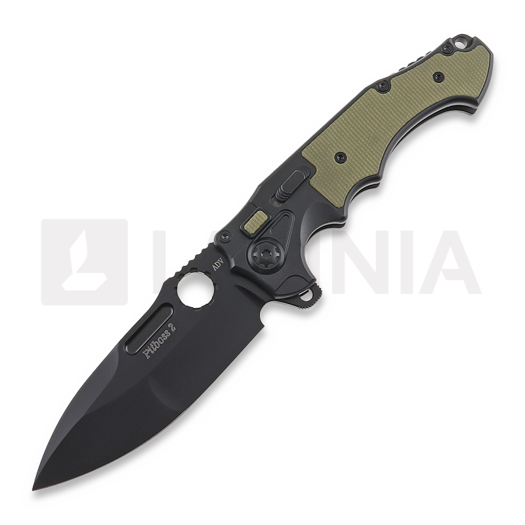 Andre de Villiers Pitboss 2 kääntöveitsi, Black Ti/Micarta