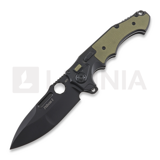 Nóż składany Andre de Villiers Pitboss 2, Black Ti/Micarta
