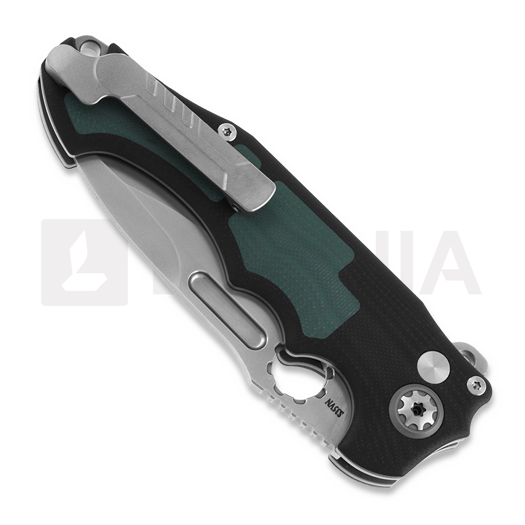 Andre de Villiers Pitboss 2 折叠刀, G10 Bead Blast Green