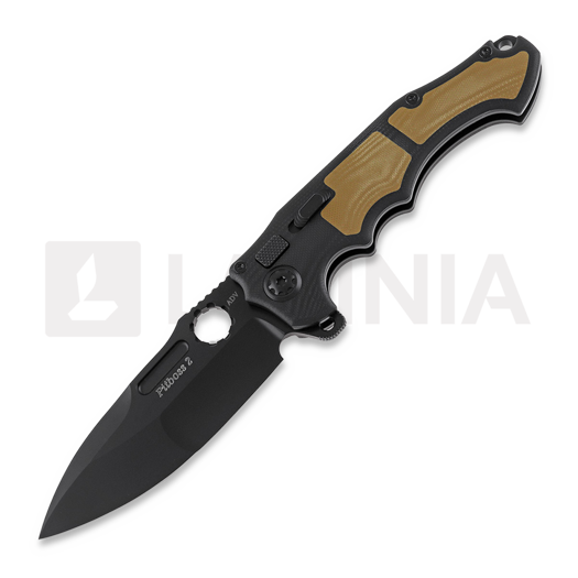 Coltello pieghevole Andre de Villiers Pitboss 2, G10 Black Brown
