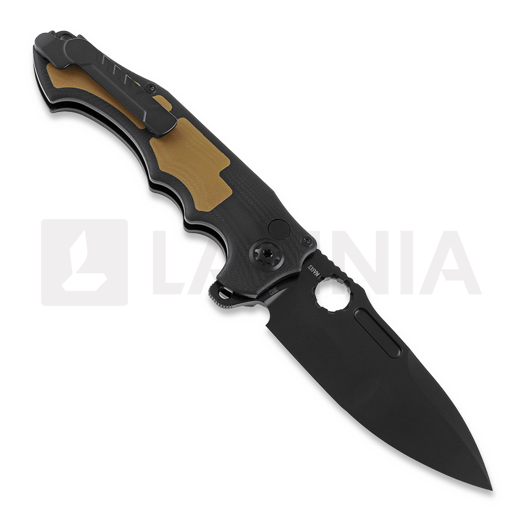 Andre de Villiers Pitboss 2 折叠刀, G10 Black Brown