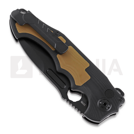 Andre de Villiers Pitboss 2 kääntöveitsi, G10 Black Brown