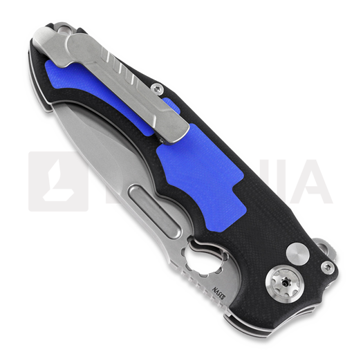 Andre de Villiers Pitboss 2 sulankstomas peilis, G10 Blue