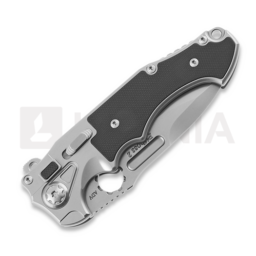 Andre de Villiers Pitboss 2 folding knife, Ti/Black G10