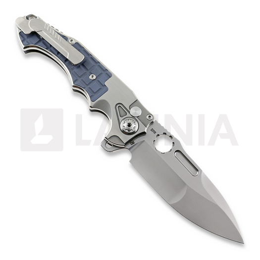 Zavírací nůž Andre de Villiers Pitboss 2, Ti/Blue Frag