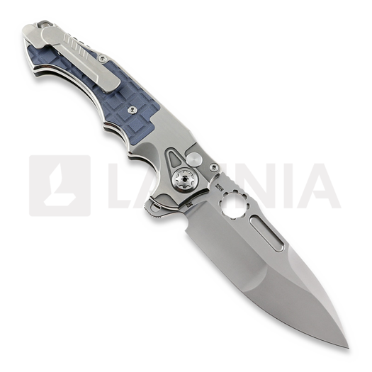 Andre de Villiers Pitboss 2 folding knife, Ti/Blue Frag