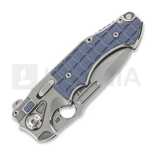 Andre de Villiers Pitboss 2 kääntöveitsi, Ti/Blue Frag