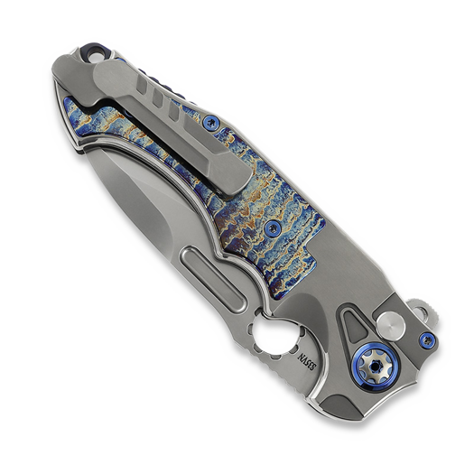 Andre de Villiers Pitboss 2 folding knife, Ti Inlay, Acid Rain