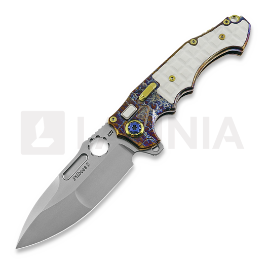 Andre de Villiers Pitboss 2 折叠刀, White G10/Acid Rain