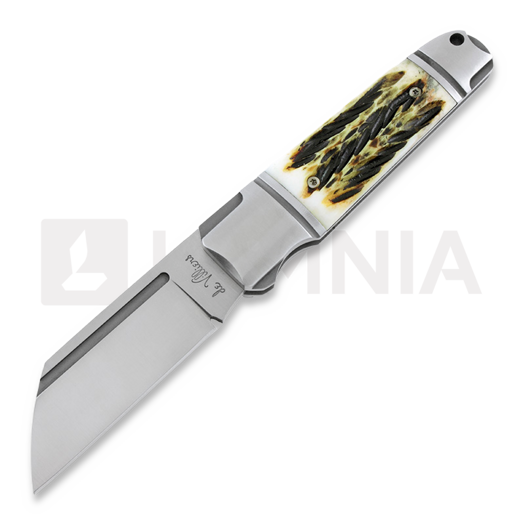 Andre de Villiers Pocket Butcher Slip Joint sulankstomas peilis, burn bone