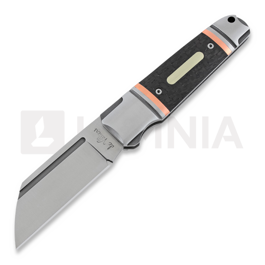 Andre de Villiers Pocket Butcher Slip Joint fällkniv, CF with copper