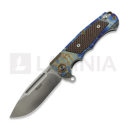 Andre de Villiers Ratel kääntöveitsi, Acid Rain/Red Carbon Fibre