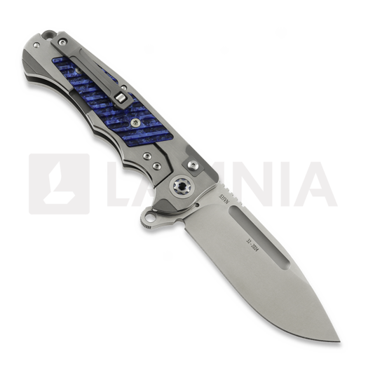 Couteau pliant Andre de Villiers Ratel, Milled Blue