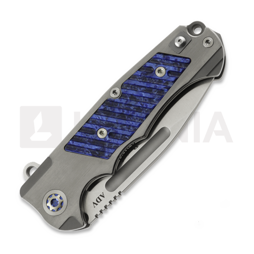 Couteau pliant Andre de Villiers Ratel, Milled Blue