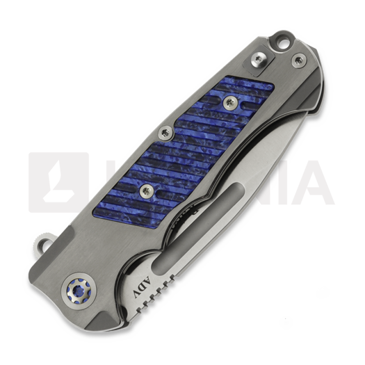 Andre de Villiers Ratel sulankstomas peilis, Milled Blue