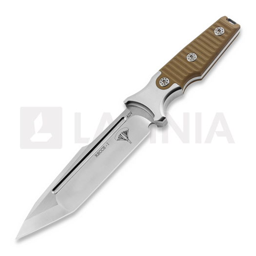 Andre de Villiers Recce Straight kniv, tan